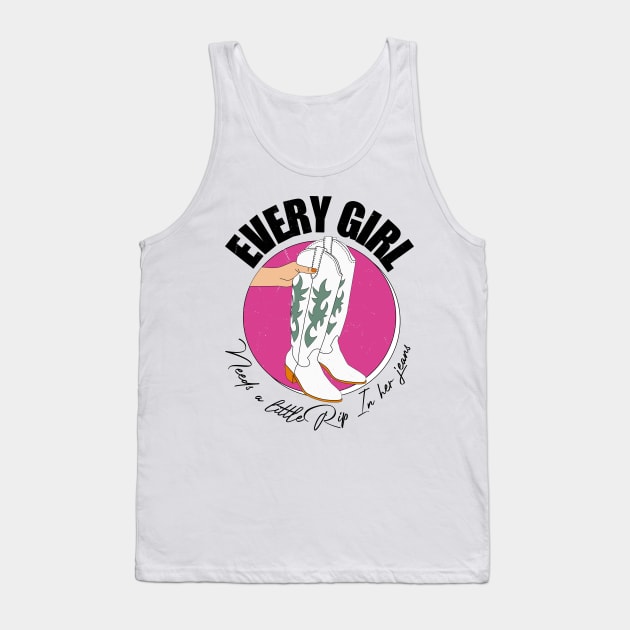 Every Girl Needs A Little Rip In Her Jeans Yellowstone Tank Top by Exosia store